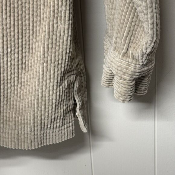 LL Bean Wide Corduroy Long Sleeve Shirt Jacket Relax Fit Women Size L EUC - Picture 10 of 12